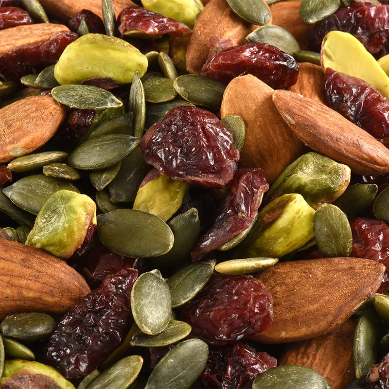 Mélange gourmet bio - cranberries, amandes, graines de courge et pistaches