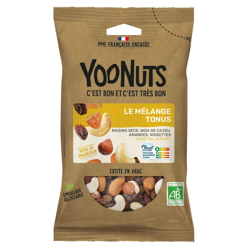 Mélange tonus bio - noix raisin sec