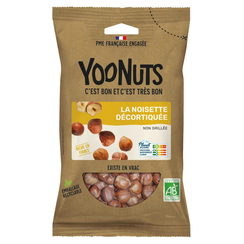 Noisettes décortiquées bio