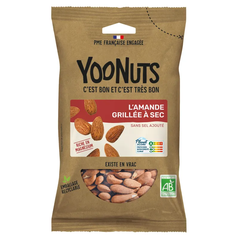 Amandes décortiquées grillées bio