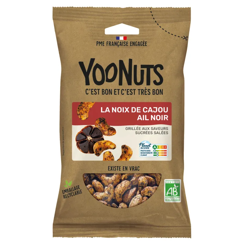 Noix de cajou bio a l'ail noir
